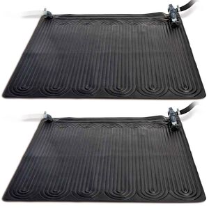 Intex Tappetino Solare Termico 2 pz PVC 1,2x1,2 m Nero