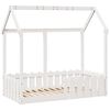 vidaXL Giroletto Casetta Bambini Bianco 70x140 cm Legno Massello Pino