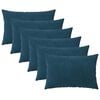 vidaXL Cuscino con cuscino HEERLEN 6 pz Blu Velluto