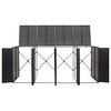 vidaXL Copribidone Quadruplo Nero 274x80x117 cm in Polyrattan