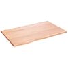 vidaXL Piano Tavolo Marrone Chiaro 80x50x2cm Rovere Massello Trattato