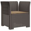 vidaXL Poltrona a 1 Posto con Cuscino Aspetto Rattan PP Grigio Chiaro