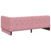 vidaXL Cornice del letto ad angolo Rosa 100 x 200 cm Velluto