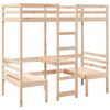 vidaXL Giroletto Soppalco con Scrivania e Sedie 80x200cm Legno Pino