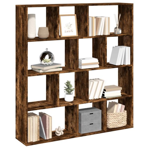 vidaXL Libreria Rovere Fumo 132x29x141,5 cm in Legno Multistrato