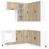 vidaXL Unit&agrave; Cucina PORTO 8 pz Rovere Sonoma Legno ingegnerizzato