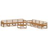 vidaXL Set di divani da esterno 9 pcs Naturale