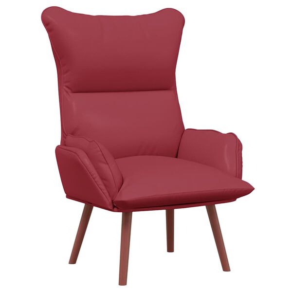 vidaXL poltrona Rosso Vino 69 x 74 x 93 cm Pelle Artificiale