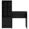 vidaXL Scrivania con cassetto 2 pcs Rovere Nero
