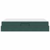 vidaXL Letto con contenitore e materasso Verde Scuro 120 x 200 cm