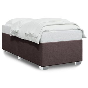 vidaXL Giroletto senza Materasso Marrone Scuro 80x200 cm Tessuto