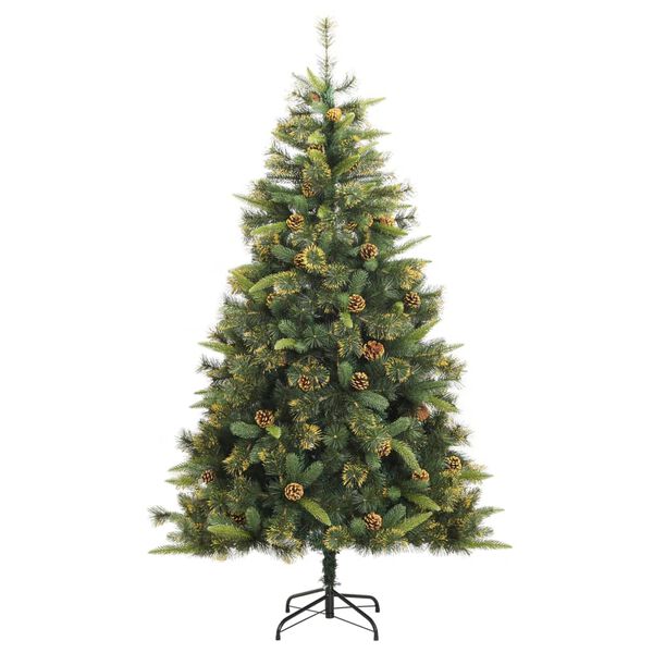 vidaXL Albero di Natale Artificiale Incernierato con Pigne 180 cm
