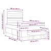 vidaXL Letto a molle con materasso Talpa 120 x 200 cm Tessuto