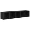 vidaXL Set di mobili TV 2 pz Rovere Nero Legno ingegnerizzato