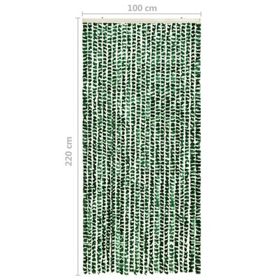 vidaXL Zanzariera Verde e Bianco 100x220 cm Ciniglia