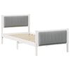 vidaXL Struttura del Letto Bianco e grigio chiaro 90 x 200 cm