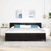 vidaXL Letto a molle con materasso Nero 200 x 200 cm Velluto