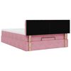 vidaXL Struttura Letto Pouf con Materasso Rosa 140x200 cm in Velluto