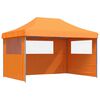 vidaXL Tendone per Feste Pieghevole Pop-Up con 3 Pareti Arancione