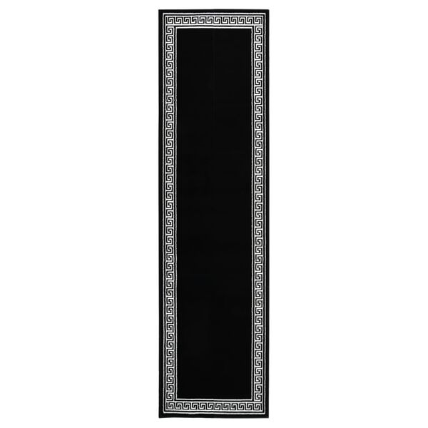 vidaXL Tappeto Lungo in BCF Nero con Motivo 60x250 cm