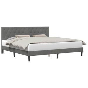 vidaXL Struttura del letto Grigio Scuro 180 x 200 cm Velluto