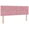 vidaXL Testiera LED con strisce LED Rosa 144 cm Velluto