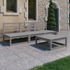 vidaXL Set Divani da Giardino 4 pz Grigio in Legno Massello di Pino