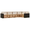 vidaXL Set di divani da esterno 5 pz Naturale Legno di Acacia Massello