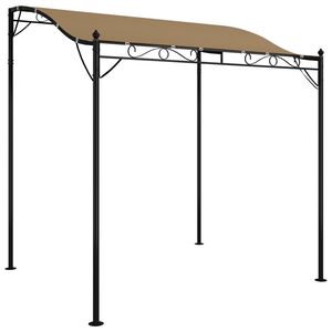 vidaXL Tettoia Tortora 2x2,3 m 180 g/m&sup2; Tessuto e Acciaio