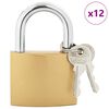 vidaXL U Lock con Chiavi 12 pcs Ottone Ferro