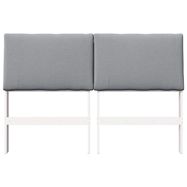 vidaXL Testiera imbottita Grigio chiaro 140 cm Pino massello