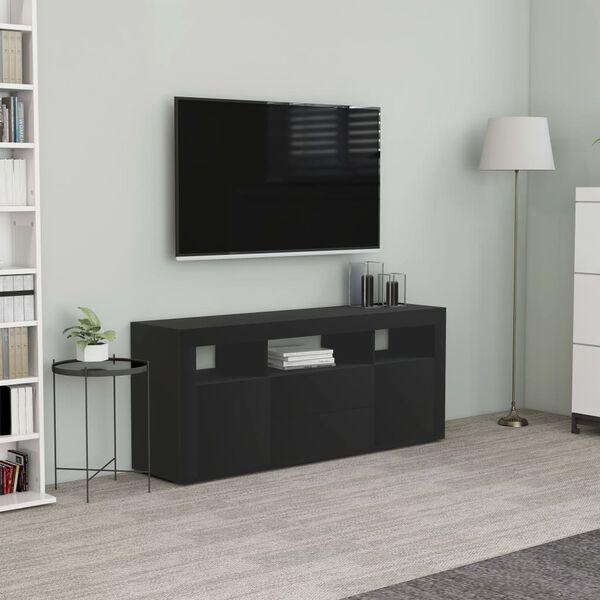 vidaXL Mobile Porta TV Nero 120x30x50 cm in Legno Multistrato