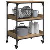 vidaXL Carrello da Cucina Rovere artigianale 60 x 41 x 80.5 cm