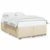 vidaXL Giroletto senza Materasso Crema 140x190 cm in Tessuto
