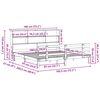 vidaXL Letto Libreria senza Materasso 180x200 cm in Legno di Pino