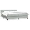 vidaXL Giroletto a Molle con Materasso Grigio Chiaro 200x210cm Velluto