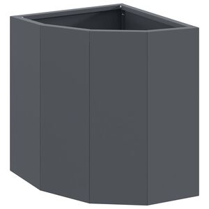 vidaXL Vaso d'angolo Antracite 30 x 30 x 35 cm Acciaio