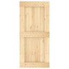 vidaXL Porta Scorrevole con Set Hardware 95x210 cm Legno Massello Pino