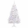 vidaXL Albero di Natale Artificiale con Rami Pieghevoli Bianco 180 cm