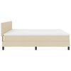 vidaXL Letto a molle con materasso con led Crema 200 x 200 cm Tessuto