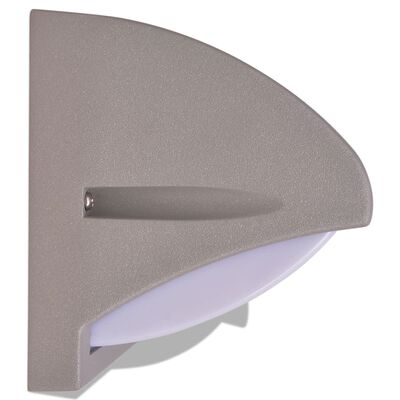 vidaXL Luce da parete per esterno in alluminio grigio