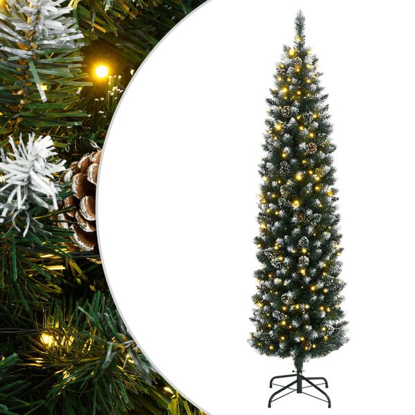 vidaXL Albero di Natale Artificiale Sottile con 150 LED 120 cm