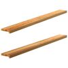 vidaXL Davanzali 2 pz Marrone Chiaro 160x15x2cm Legno Massello Rovere