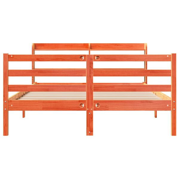 vidaXL Letto senza Materasso Marrone Cera 120x200 cm in Legno di Pino