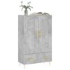vidaXL Credenza Grigio Cemento 69,5x31x115 cm in Legno Multistrato