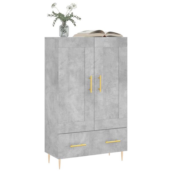 vidaXL Credenza Grigio Cemento 69,5x31x115 cm in Legno Multistrato