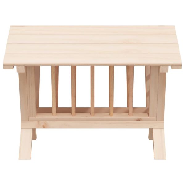 vidaXL Mangiatoia per Conigli 44x33x33 cm in Legno Massello di Abete