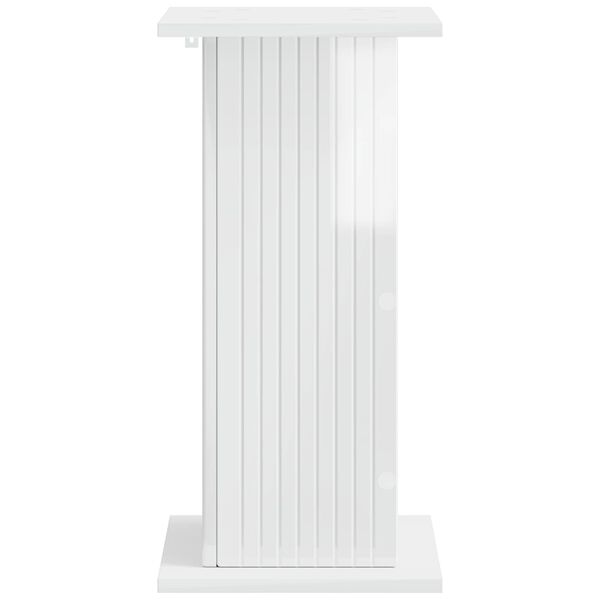 vidaXL Supporto per piante Bianco Lucido 30,5 x 30 x 60,5 cm
