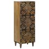 vidaXL Mobile Alto Marrone 40 x 33,5 x 110 cm Legno di mango massello