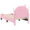 vidaXL Struttura letto per bambini con testata Rosa 70 x 140 cm PU